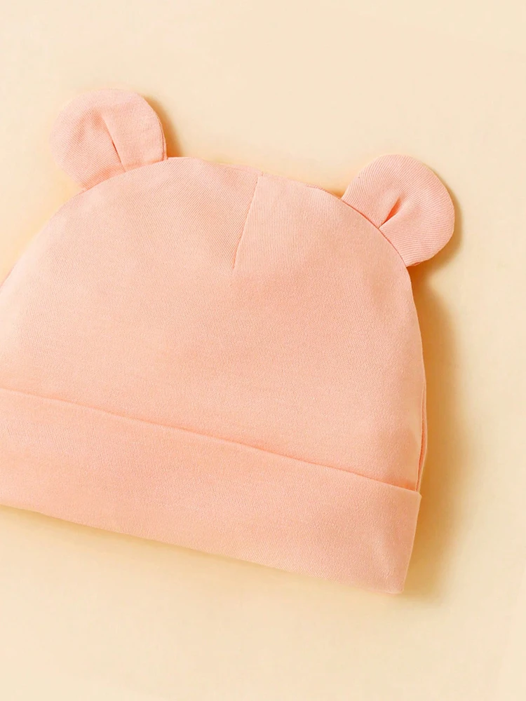 2 new baby girl blankets+bear ear hats made of 100% pure cotton, soft, cute, fashionable and minimalist