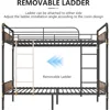2 IN 1 Metal Bunk Bed Twin Over Twin, Convertible Twin Bunk Beds Into 2 Individual Twin Size Bed for Kids Adults 5