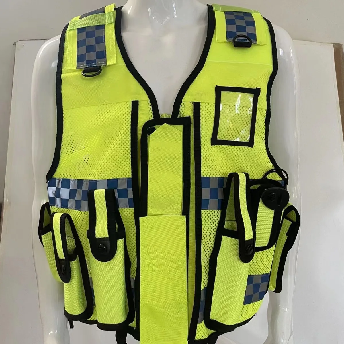 High Visibility Reflective Vest Mens Construction Worker Night Runner Safety Vest