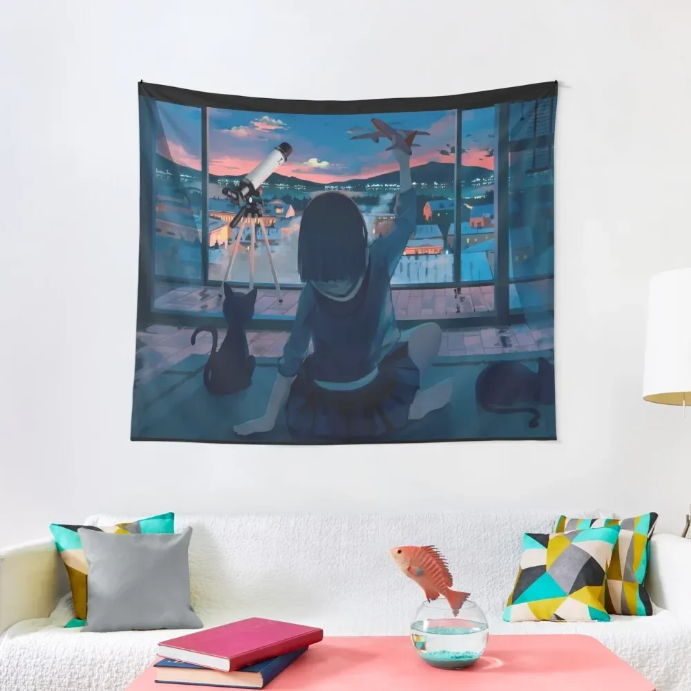 

Anime night room Tapestry Funny Bedroom Deco Decoration For Rooms Tapestry