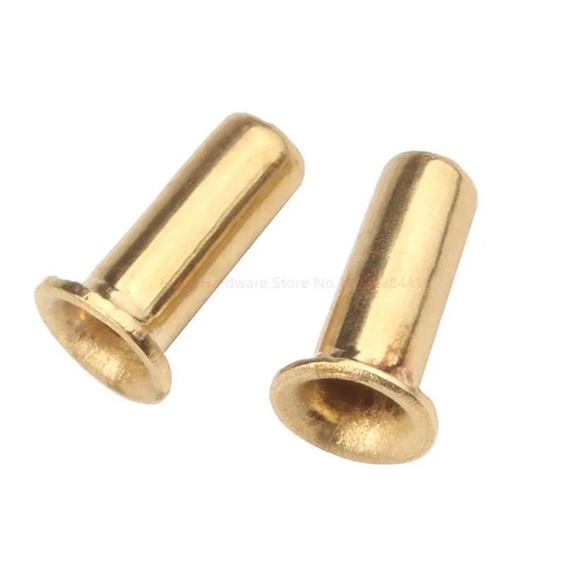 Description Picture 4 of item0.9 1.3 1.5 2 2.3 2.5 3 3.5 4 5 6mm Brass Metal Eyelets Hollow Rivet Nut Copper Through Hole Rivet Grommets