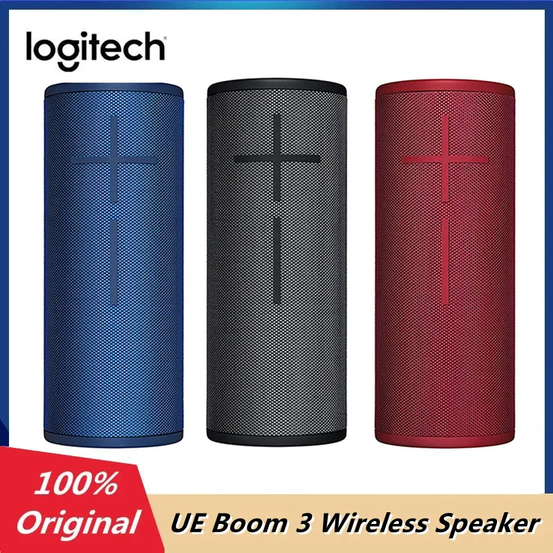 Promotion!! Logitech Ultimate Ears UE Boom 3 Portable Speaker  Waterproof Wireless Bluetooth Speaker 360° Sound Deep Bass