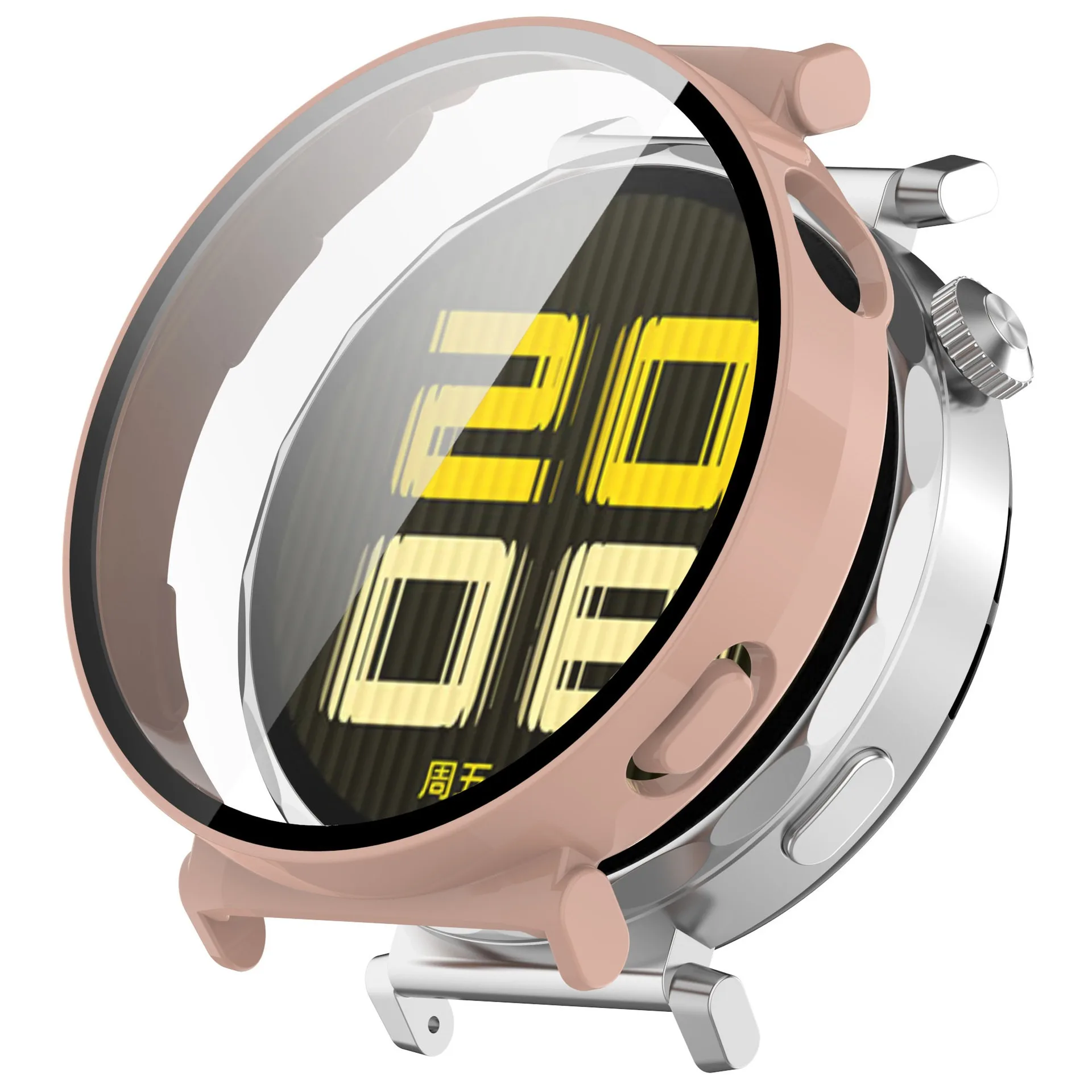 Premium Tempered Glass Case for Huawei Watch GT 5 - Full Cover Screen Protector Bumper for Smart Watches