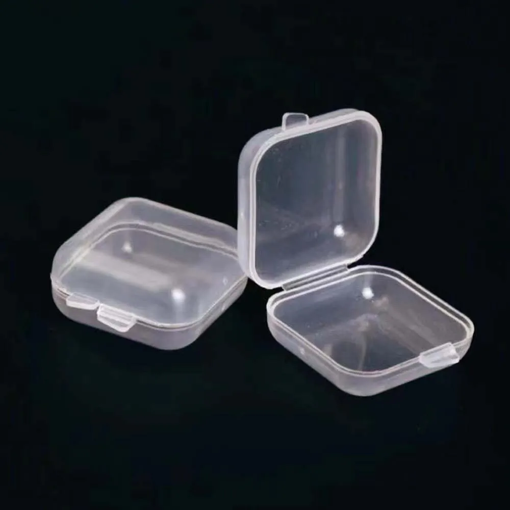 

24/6Pcs Transparent Plastic Storage Box Mini Portable Organizer Necklace Earrings Rings Jewelry Box Tourism Storager Container