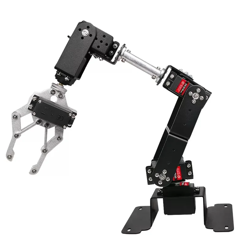 機械式金属合金クランプクローキットarduino用6つのロボットアームによる装置日曜大工のプログラム可能なキットps2制御mg996