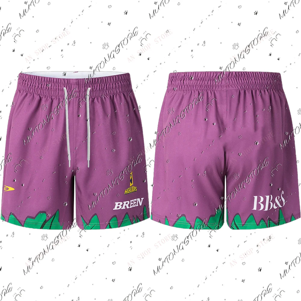 Highlanders Mens Replica Shorts Home New Zealand Rugby Sports Jerseys Must-have Jerseys For Fans 3D Printed