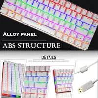 80% Mechanical Gaming Keyboard and Mouse Mousepad &Rainbow Backlit 12000 DPI Lightweight Gaming Mouse with Honeycomb Shell Set - Image 2