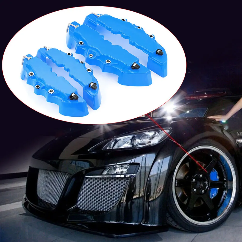 4PCS Car 3D Disc Brake Caliper Covers Front & Rear Accessories Universal Car Decoration car brake caliper covers