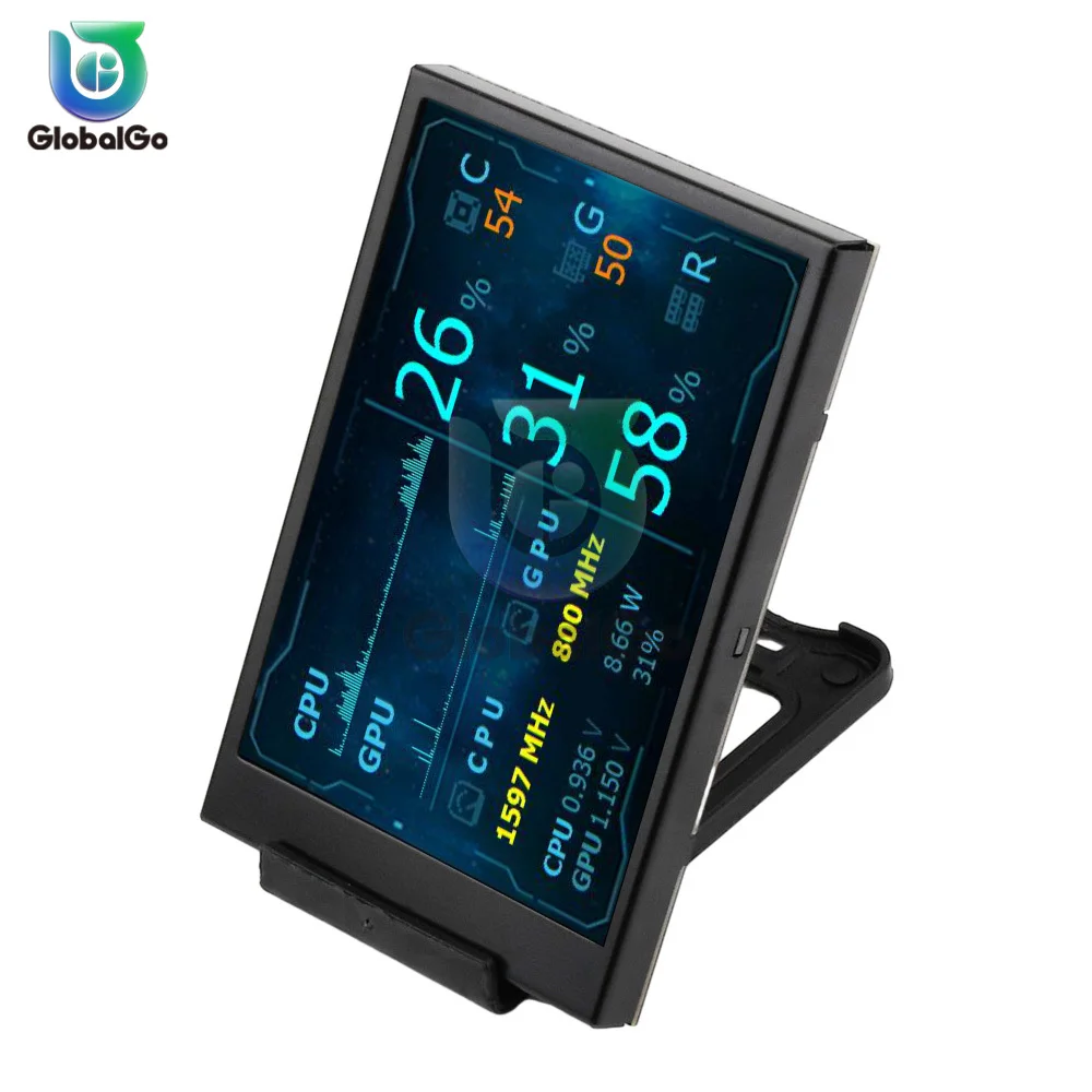 3.5ġ IPS C ǻ  ȭ CPU GPU RAM HDD  328*480 USB  г   AIDA64 Windows 10 11
