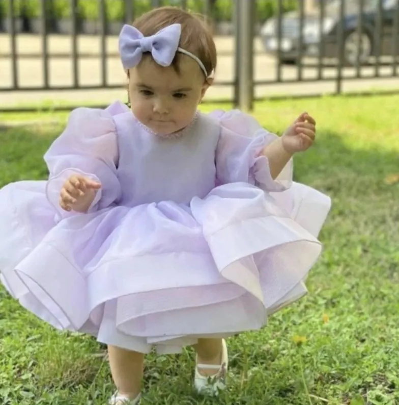 Gardenwed Puffy Girl Gown Flower Girl Dress Tulle Wedding Party Dresses Cute Baby Girl Dress Princess Dress Little Bridal