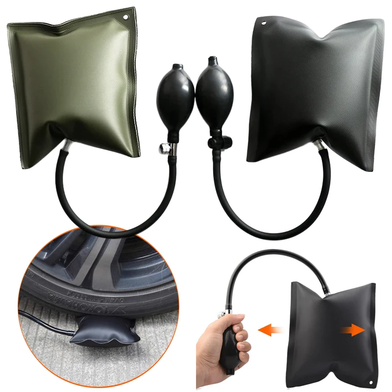 자동차 공기 펌프 자동 수리 도구 팽창식 에어백, 조정 가능한 자동차 문짝 수리 에어 쿠션, 비상 개방 잠금 해제 에어백 도구 키트 