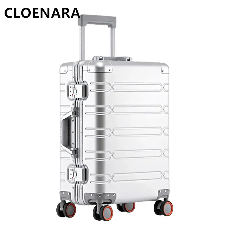 COLENARA Travel Suitcase Men's 29-inch All-aluminum Magnesium Alloy Trolley Case Women's 20 