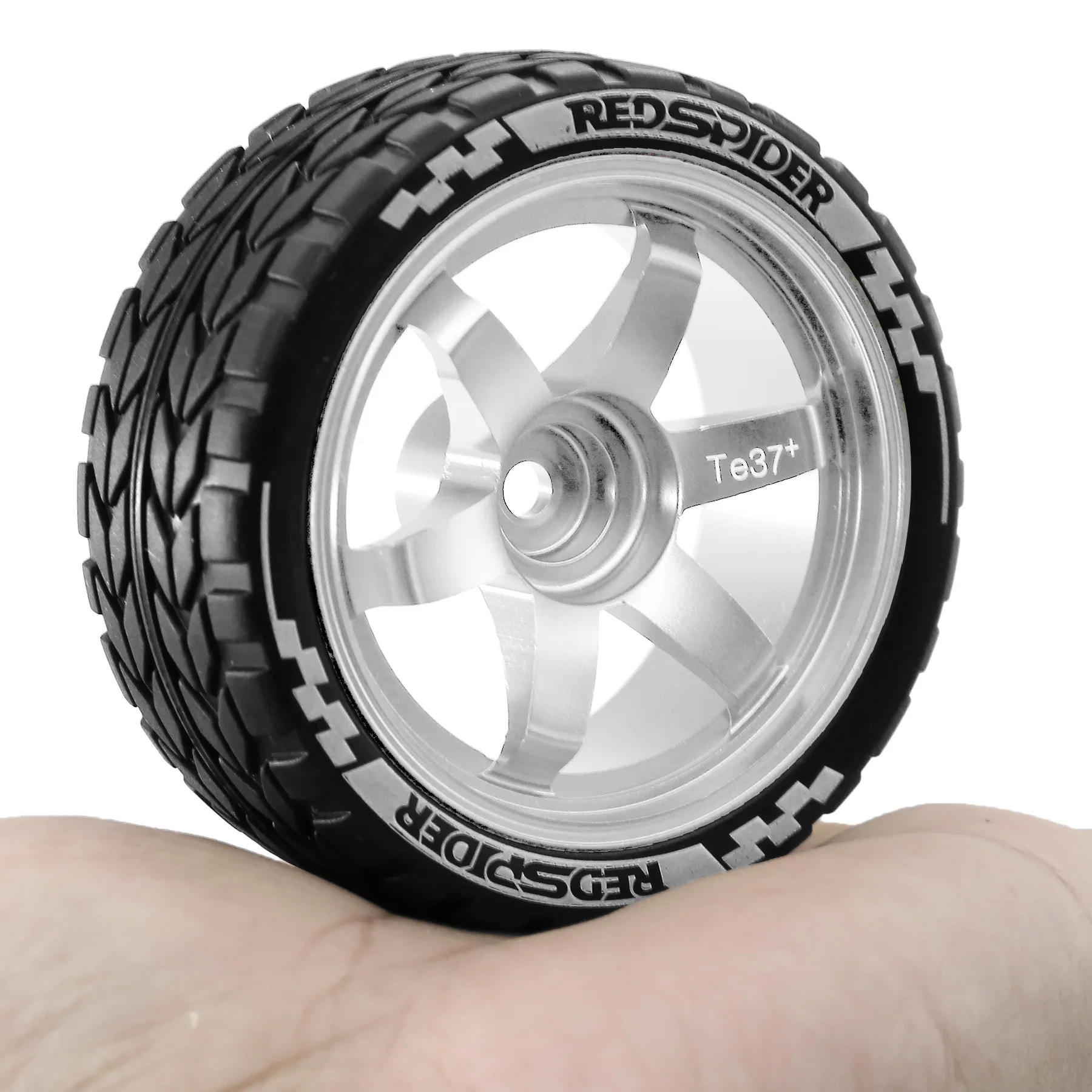 1/10 RC On-Road Drift Car Gummireifen Leichtmetallfelgen Naben Set für HSP 94122 94123 Tamiya TT02 HPI Kyosho Sakura CS D4 – Detail 9