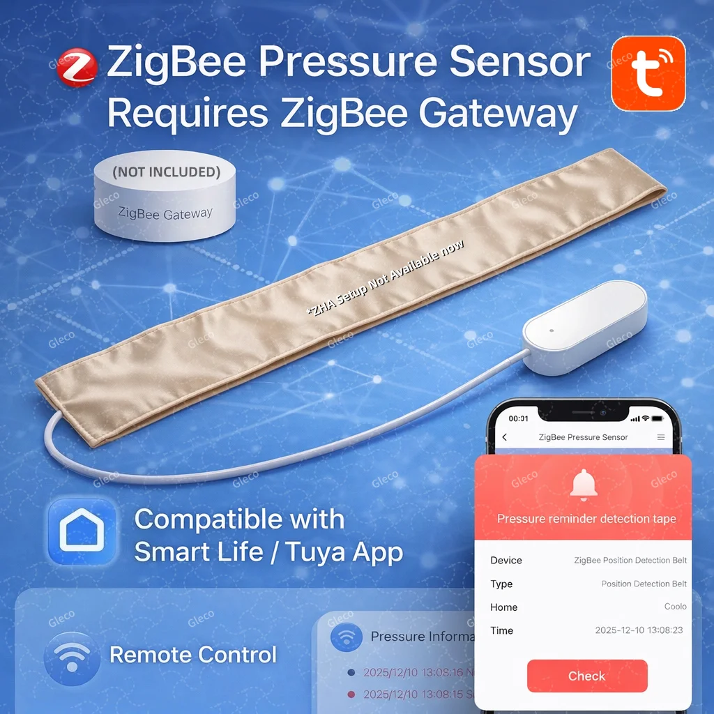 Zigbee-Drucksensor, Erkennung der Schwerkraft, Smart Life-Belegungsmelder, batteriebetrieben, Tuya Home Automation für Stuhl-Fußmatten