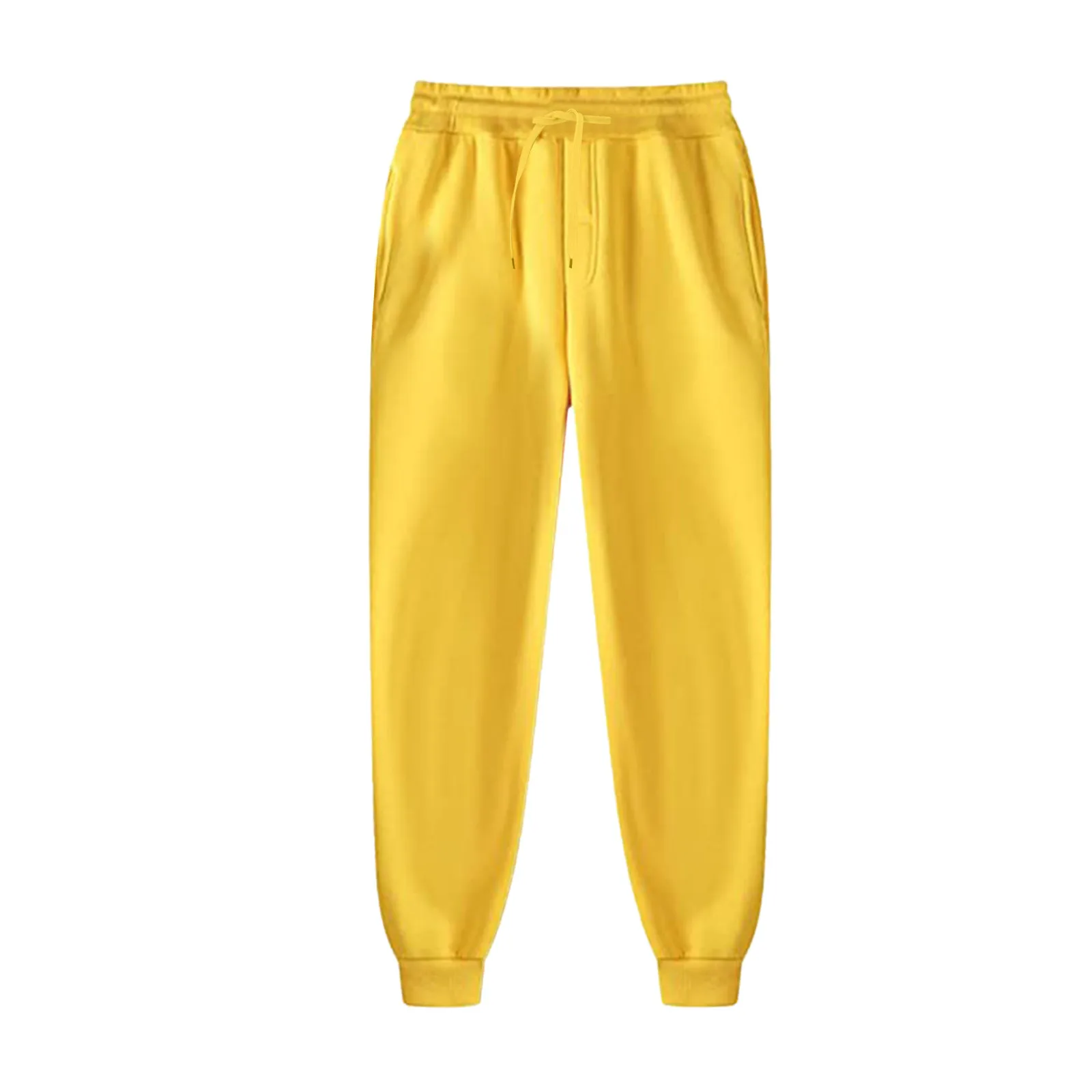 Orange Sweatpants For Men And Women Autumn And Winter Leisure Solid Color Trousers Fashion Daily Jogging Pants Sportwear 3