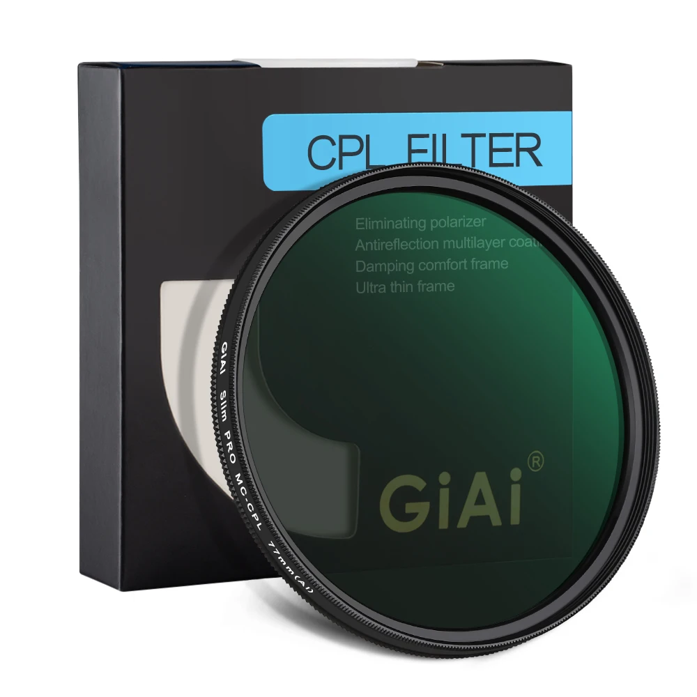 

GiAi CPL Filter 37mm-86mm HD Clear Polarizer For DSLR Camera Lens 40.5mm 43mm 46mm 49mm 52mm 55mm 58mm 62mm 67mm 72mm 77mm 82mm