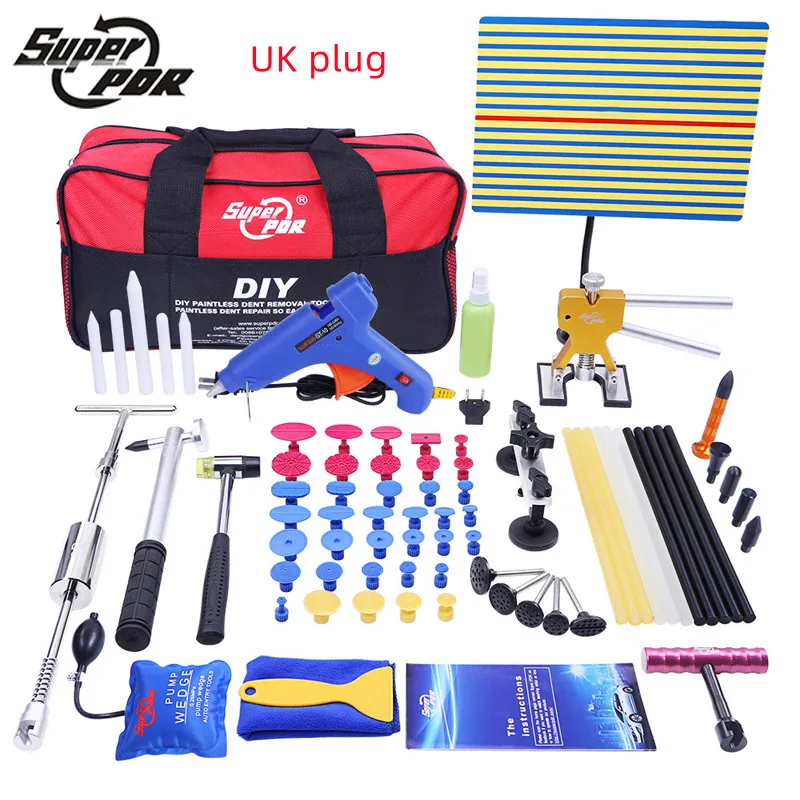 Details about   34pcs Super PDR Dent Puller Repair Kit DIY Car Body Paintless Hail Removal Tools 