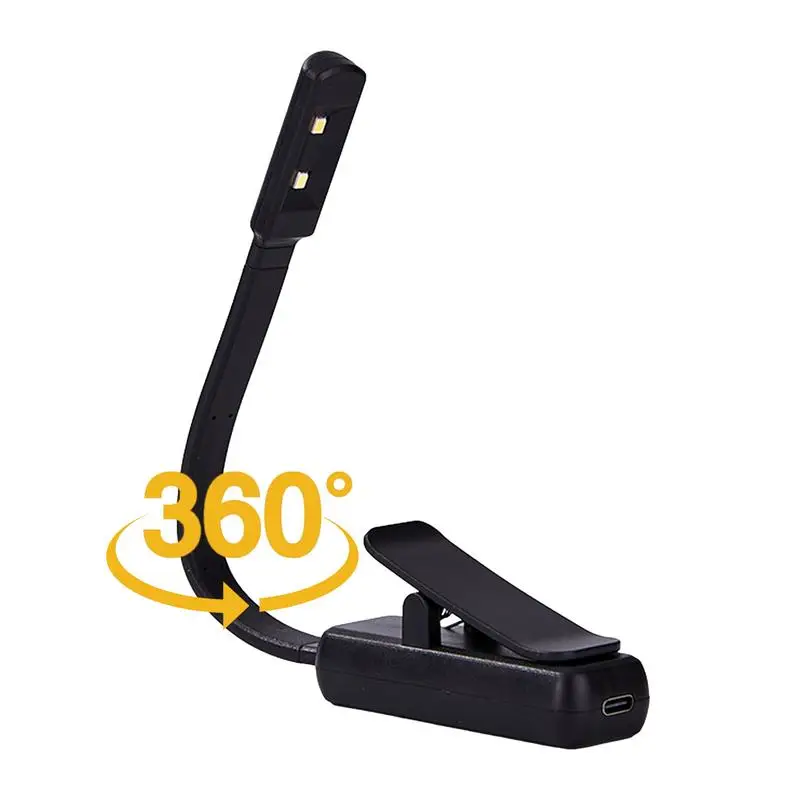 

LED Clip On Book Light LED Book Lights With Lamp Rechargeable And Portable LED Book Light With Adjustable Brightness For