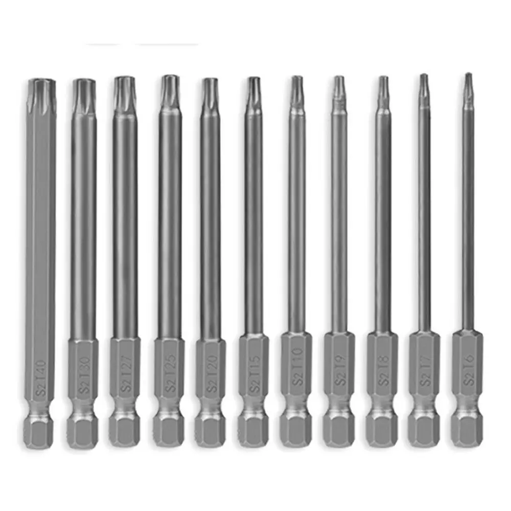 12Pcs 1/4" Hex Bits Driver Tamper Proof Security Drill Bit Set