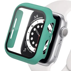 360° Protective Apple Watch Cover with Built-In Screen Protector and Glass Shield for 38MM Series(1 2 3) (Dark Green)