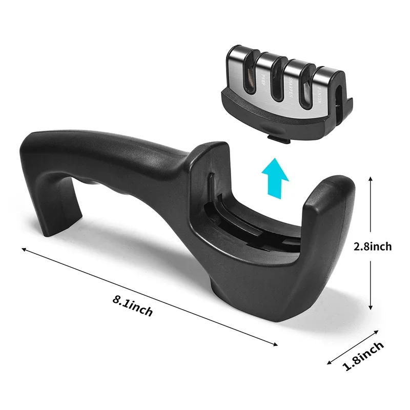 3 Stages Knife Sharpener Professional Kitchen Sharpening Stone Tungsten Steel Ceramic Sharpener Kitchen Tools Knives Accessories