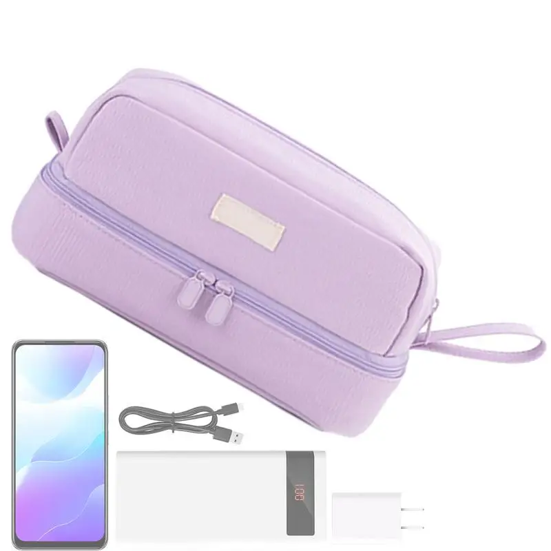 

Милый пенал, органайзер для карандашей с рисунками из мультфильмов, двухслойный Большой Вместительный однотонный Настольный Органайзер