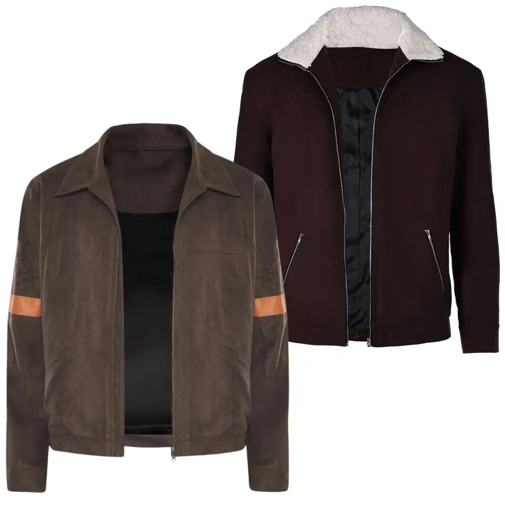 The Walking Cos Dead Rick Grimes PU Leather Jacket Coat Cosplay