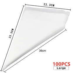 Disposable Piping Bags for Cake and Pastry Decorating (Large)
