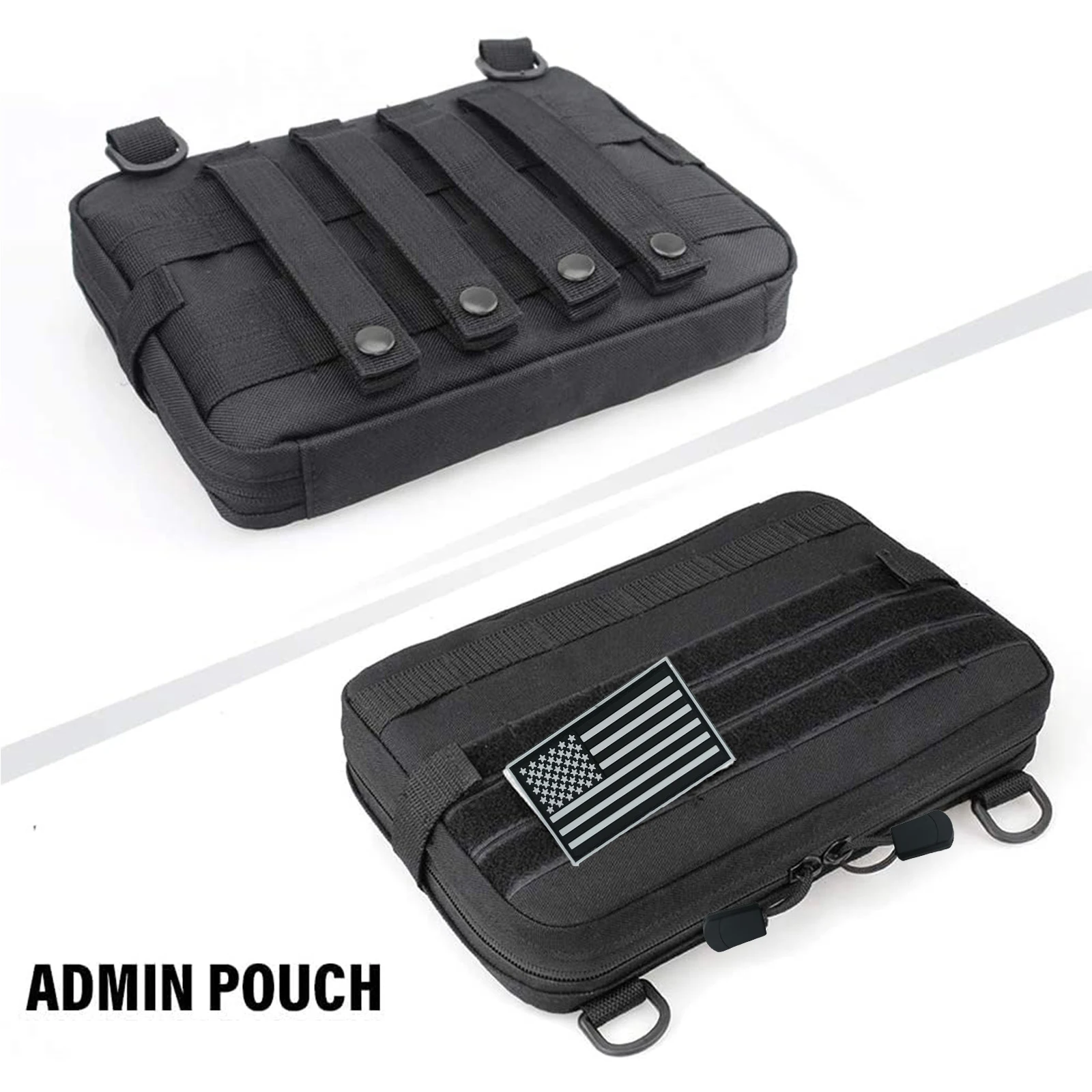 Tactical Nylon EDC Utility Pouch with Zipper for Camping
