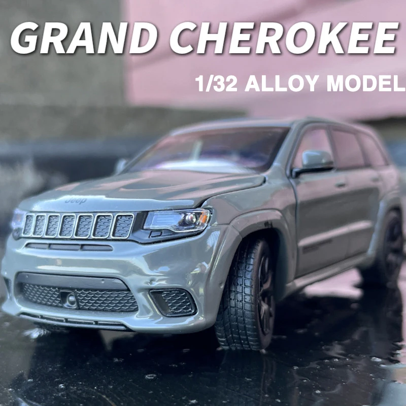 

Модель миниатюрного автомобиля JKM 1/32 Jeep Cherokee Trackhawk SUV из сплава