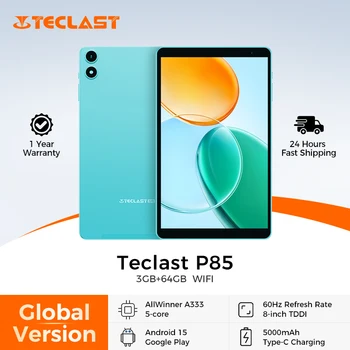 Teclast P85 Android 15 Tablet 8 Inch IPS 3+6GB RAM 64GB ROM A333 5-core Widevine L1 Wi-fi 6 Type-C 5000mAh Tablet PC Metal Body