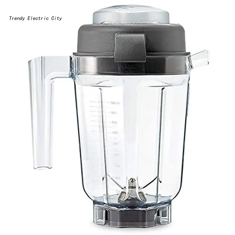 

R9CD Blender Container Cup Lid Blade Replacement Accessories Mixer Container Cup Plastic Blender Container for Vitamix 32OZ