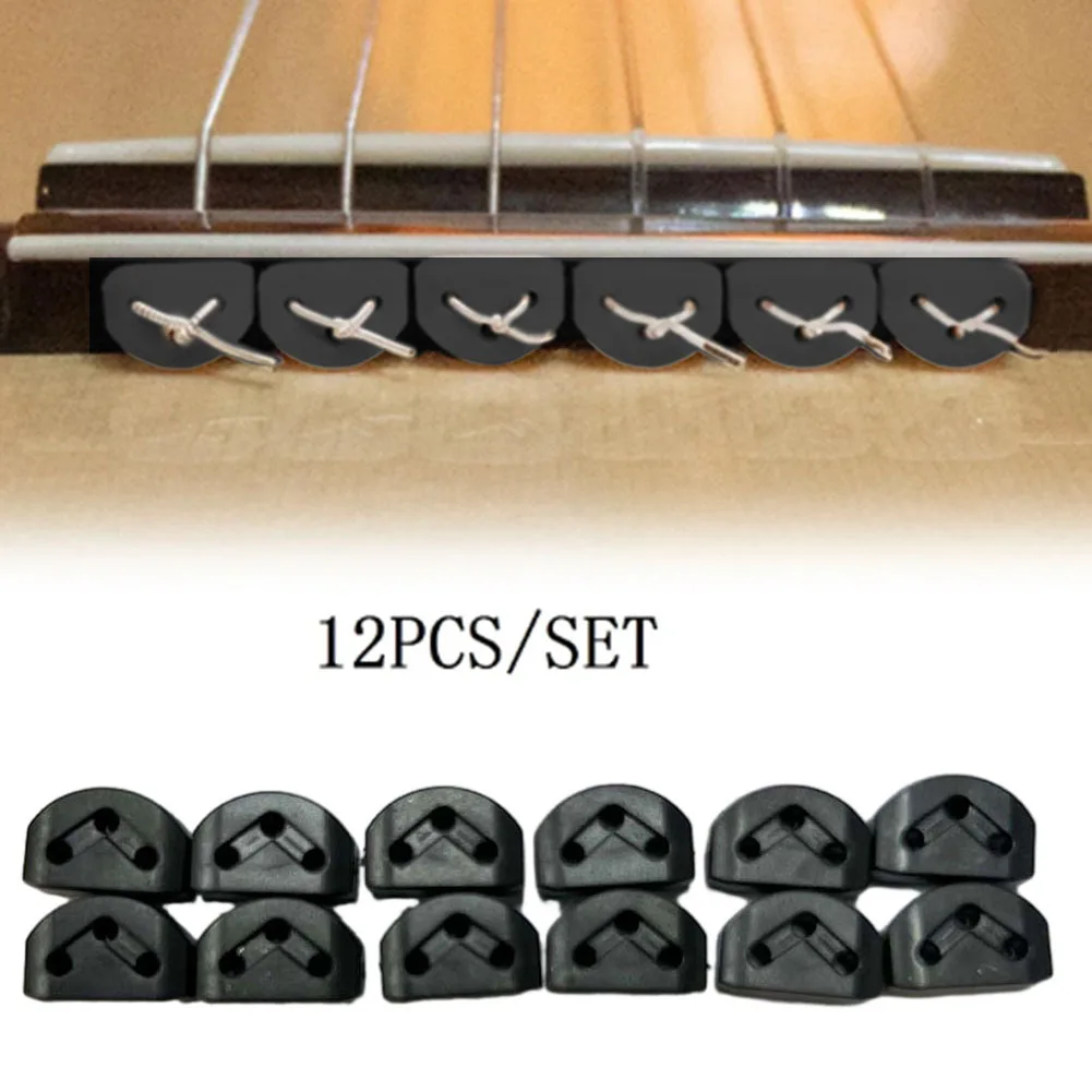 

12pcs String Retainer Increase Strings Force Against Pillow Increased Volume Composite White/Black/Brown Guitar Accessories