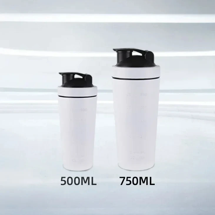 Stainless Steel Shaker Bottle Protein Powder Shaker Fitness 500/750ml Water  Bottle Cup Mixer Water Bottles Gym Shakers Sports