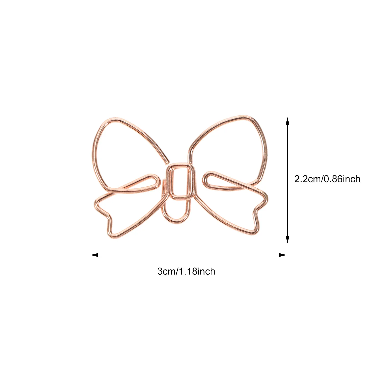20Pcs 금속 종이 클립 사무실 학교 문서 고정 액세서리에 대한 장식 Bowknot 모양의 섬세한 클립