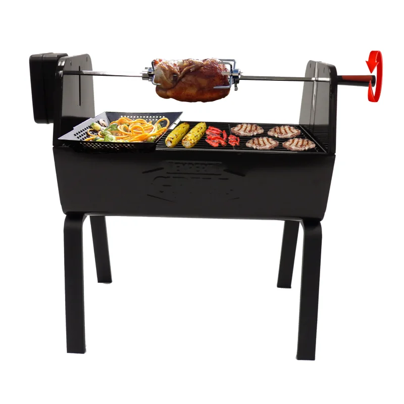 

Charcoal Portable Rotisserie BBQ Grill