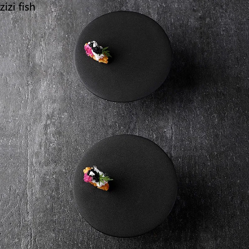 Ceramic Dessert Plates Creative High Foot Ceramic Dessert Plate Restaurant Molecular Cuisine Display Plate Snack Sushi Dish Specialty Tableware
