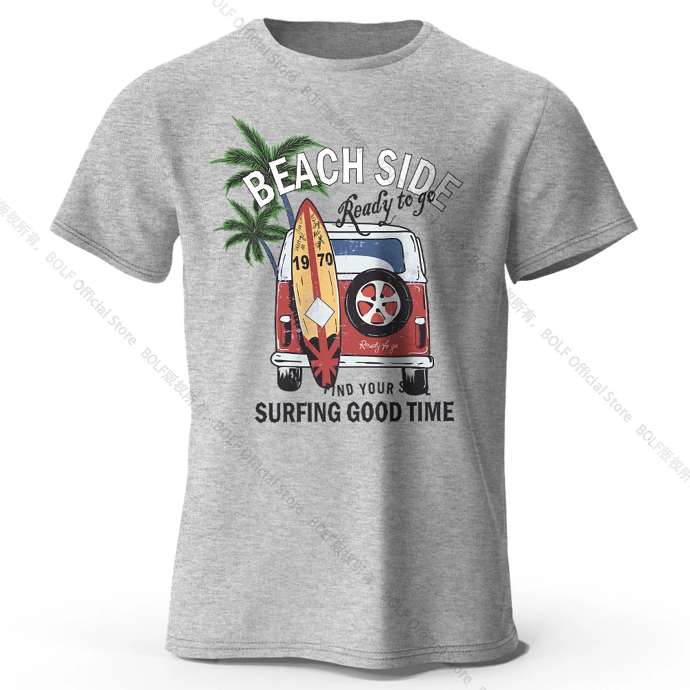 Retro Surf Badge Graphic Unisex Cotton T-Shirt