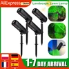 4PCS Solar LED Light Outdoor Solar Wall Light IP65 Green Garden Light Solar Spotlights Solar Uplights for Trees Pathway Yard 1