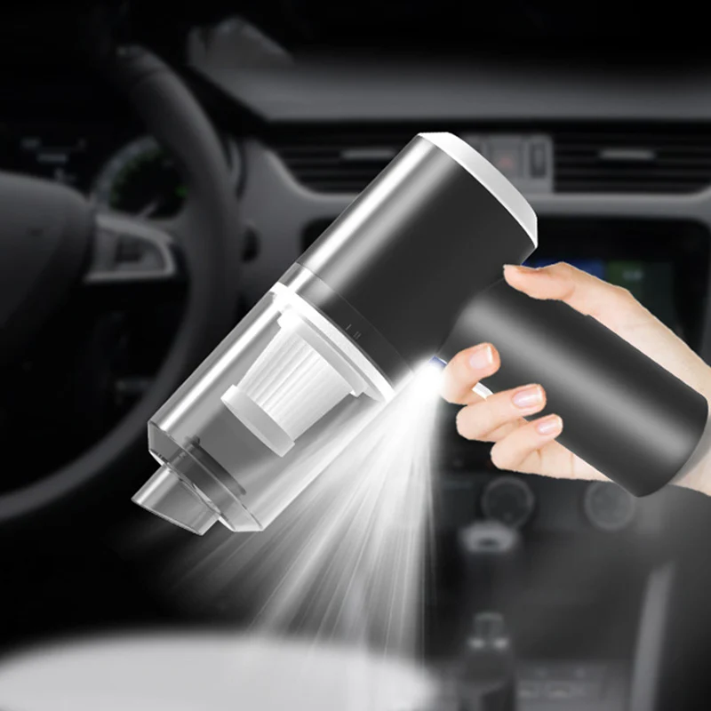 휴대용 무선 자동차 진공 청소기, 자동차 및 가정 청소용 고출력, 이중 용도 미니 사이클론 진공 청소기