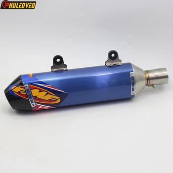 For KTM 400 XCW 450 SMR EXC EXCR XCF XCRW XCW 500 XCF 505 SXF Motorcycle Exhaust Escape Moto Muffler with Real Carbon Fiber Tip