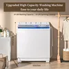 Washing Machine, Twin Tub Washing Machine Laundry Compact Washer spinner Combo with 40lbs capacity 5