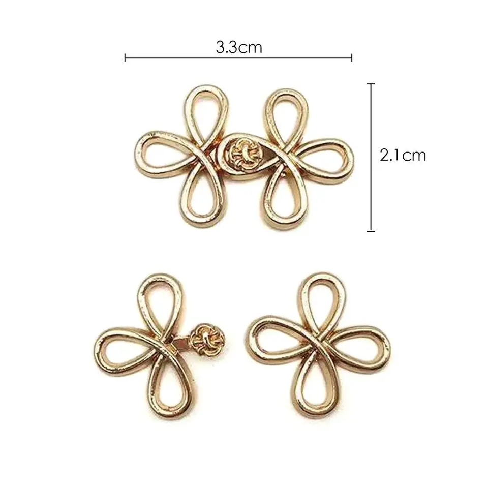 EXCEART 2 Pairs Cloak Buttons – Chinese Knot Frog Buttons For Cheongsam & Costumes (Black)