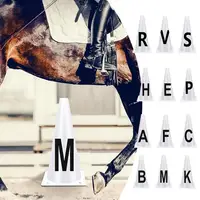 Horse Training Equipment Portable White Dressage Letter Cone Set Horse Training Equipment Stackable Sports Training Cone 2