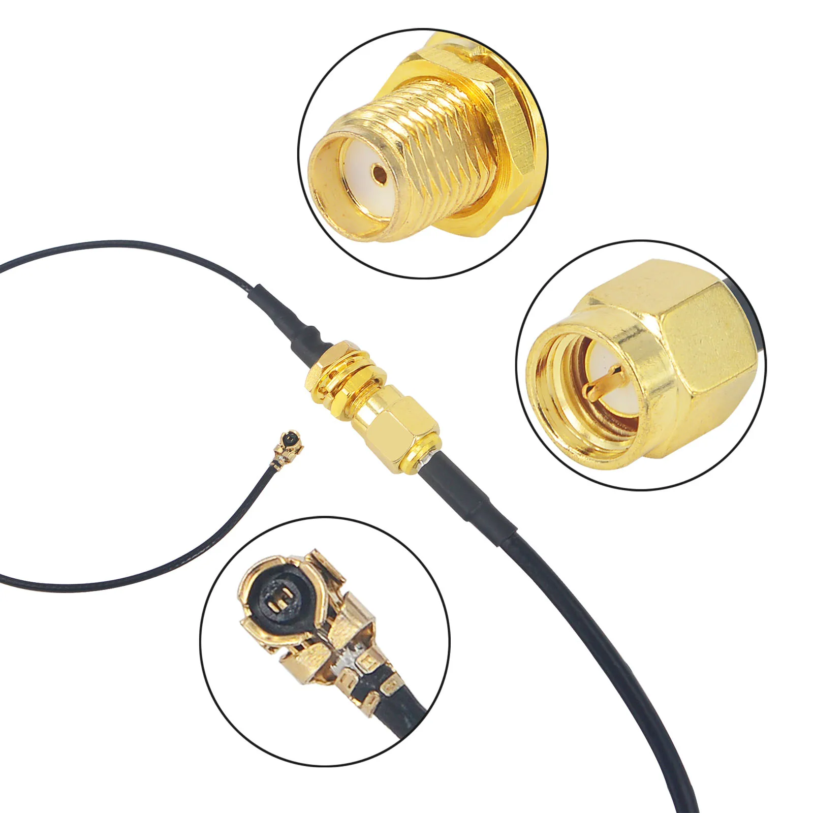 4G LTE Antenna 698-960/1700-2700MHz 5dbi SMA Male Magnetic Base RG174 3M Cable + SMA female to IPX 1.13 Pigtail Cord 15CM