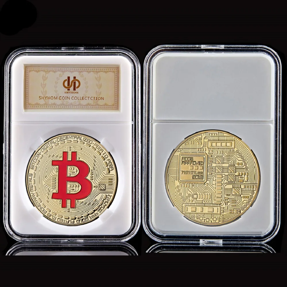 DIGITAL DECENTRALIZED PEER TO PEER 2013 999 Fine Gold Bitcoin Commemorative  Round Collectors Coin - Bit 2013 Physical
