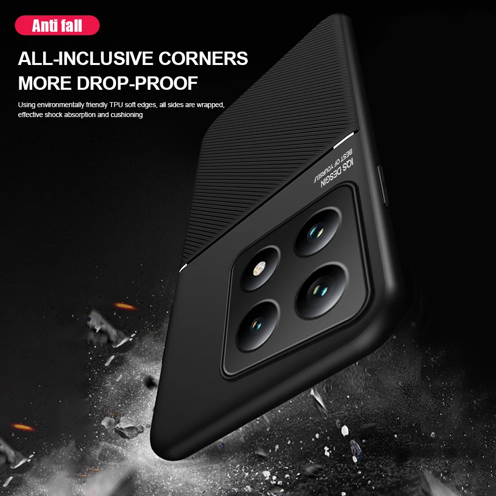 Magnetic Leather Case For Xiaomi 14T Pro 5G TPU Soft Frame Camera Protect Fundas on Xiaomi14T Mi 14 T T14 14TPro Xiomi Mi14T 5G 6