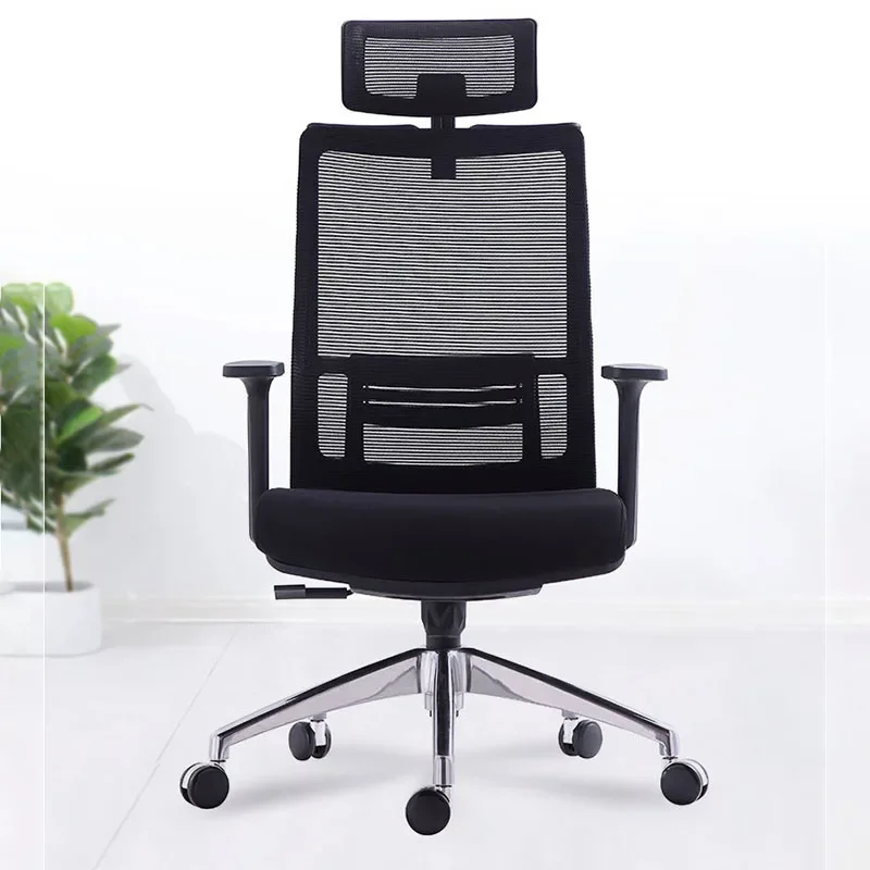 

Сетчатый офисный стул с вентиляцией, подголовник черного цвета, поворотный офисный стул в скандинавском стиле, компьютерная мебель для офиса с ленивой ручкой