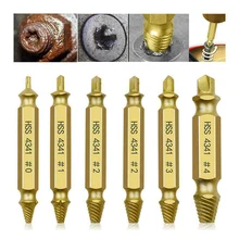 

4/5/6 Pcs Screw Extractor Drill Bit Extraction Kit Stripped Broken Screw Bolt Extractor Remover Easily Take Out Demolition Tools