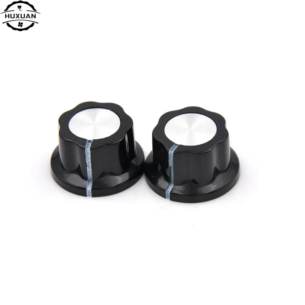 10pcs/pack Black Potentiometer Knob Rotary Cap MF-A01 A01 Potentiometer Bakelite Governor knob Material Plastic Metal